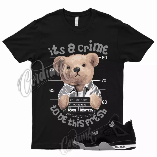 CRIME T Shirt for 4 SE Black Canvas Light Steel Grey Shadow Red Particle 1 Gym Jezsport.com