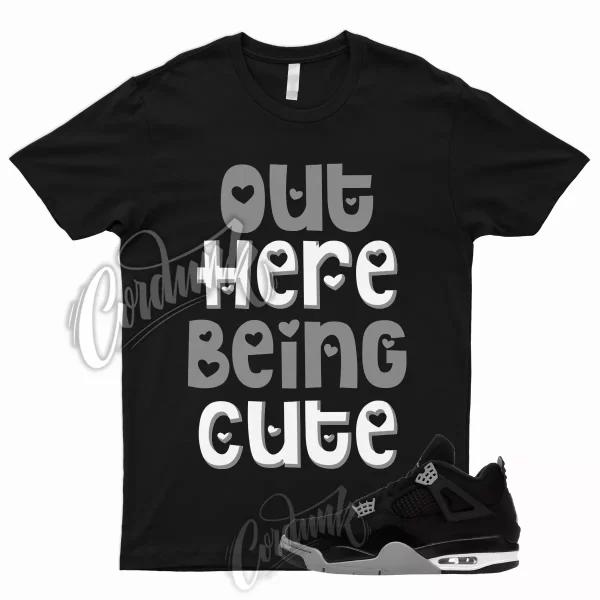 CUTE T Shirt for 4 SE Black Canvas Light Steel Grey Shadow Red Particle 1 Gym 9 Jezsport.com