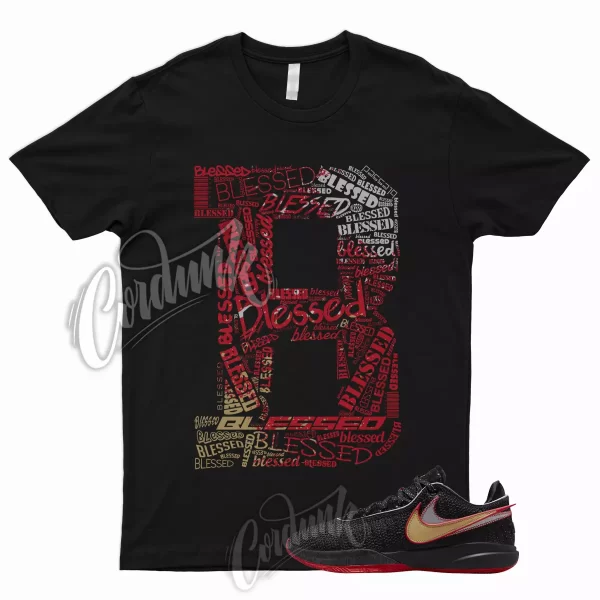 BLS T Shirt for Lebron 20 Black University Red Metallic Gold Silver Trinity Bred Jezsport.com