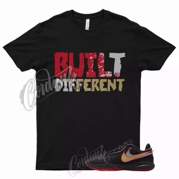 BUILT Shirt for Lebron 20 Black University Red Metallic Gold Silver Trinity Bred Jezsport.com