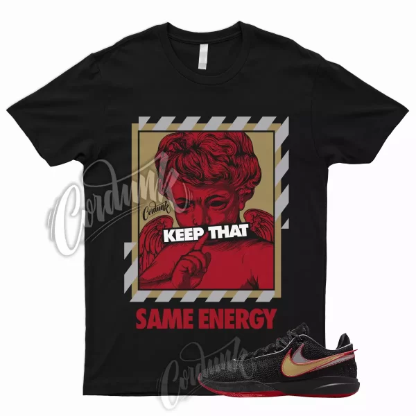 ENRGY Shirt for Lebron 20 Black University Red Metallic Gold Silver Trinity Bred Jezsport.com