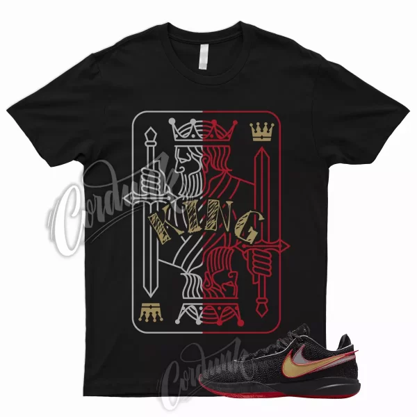 KING Shirt for Lebron 20 Black University Red Metallic Gold Silver Trinity Bred Jezsport.com