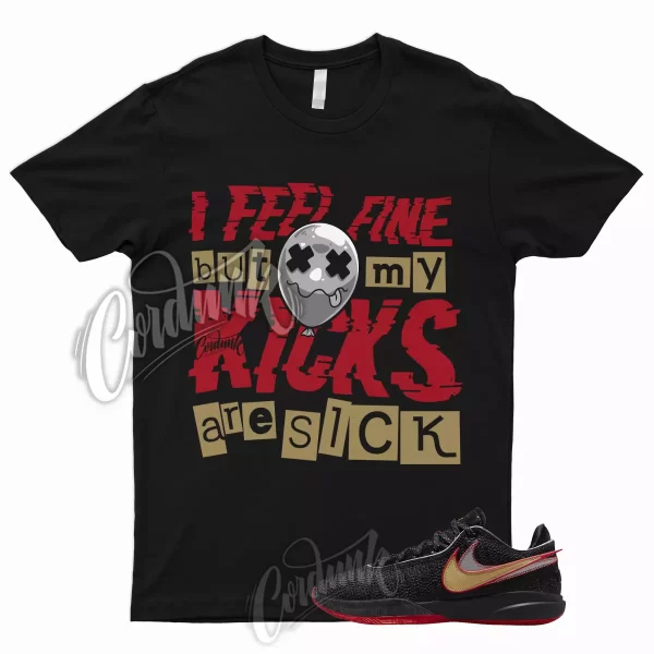 SICK Shirt for Lebron 20 Black University Red Metallic Gold Silver Trinity Bred Jezsport.com