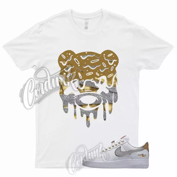 DRIPY Shirt for Air Force 1 Low NOLA Silver Glitter Metallic Gold University Red Jezsport.com