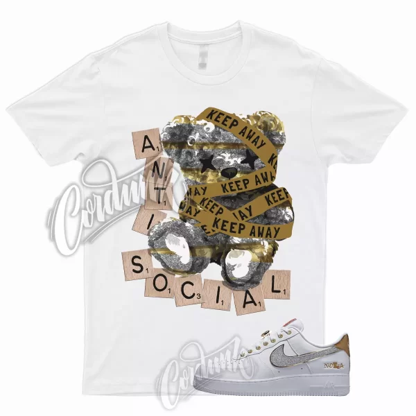 ANTI Shirt for Air Force 1 Low NOLA Silver Glitter Metallic Gold University Red Jezsport.com