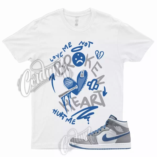 BROKEN T Shirt for 1 Mid True Blue Cement Shadow Grey 3 Low High Dunk Jordan Jezsport.com