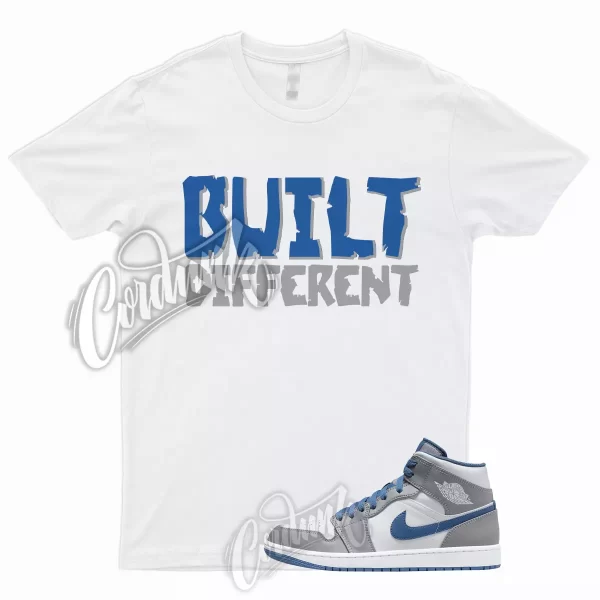 BUILT Shirt for 1 Mid True Blue Cement Shadow Grey 3 Low High Dunk Jordan Jezsport.com