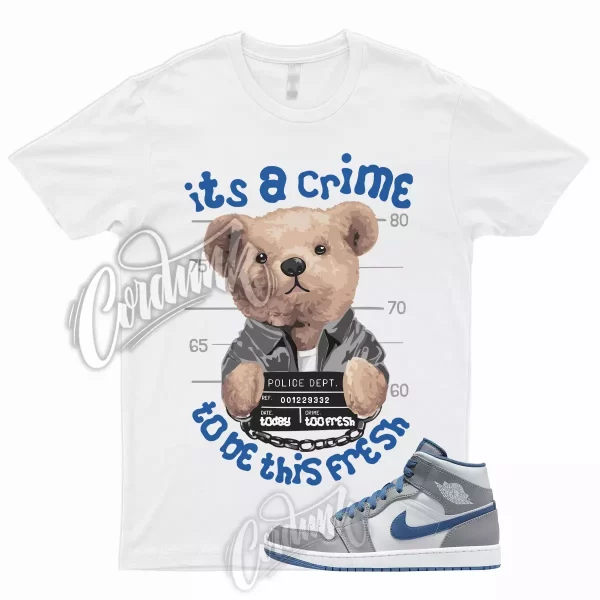 CRIME T Shirt for 1 Mid True Blue Cement Shadow Grey 3 Low High Dunk Jordan Jezsport.com