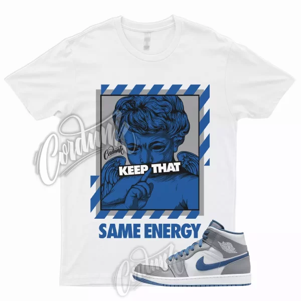 ENERGY T Shirt for 1 Mid True Blue Cement Shadow Grey 3 Low High Dunk Jordan Jezsport.com