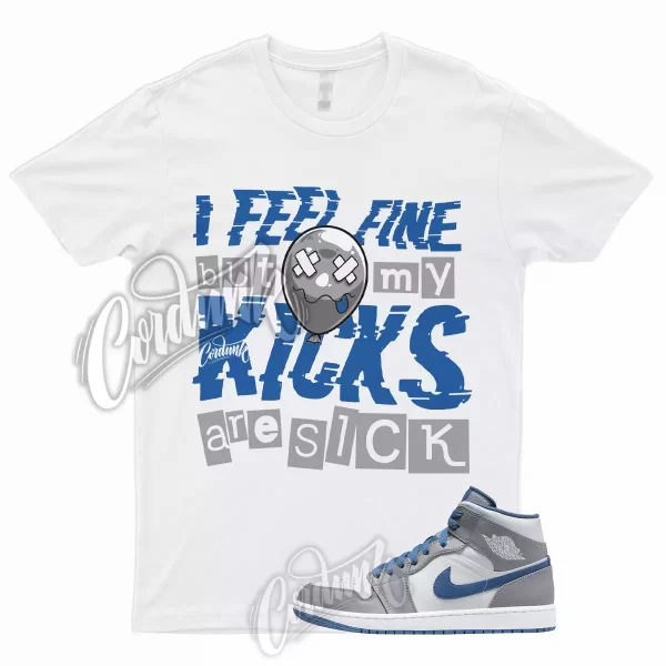 SICK V2 T Shirt for 1 Mid True Blue Cement Shadow Grey 3 Low High Dunk Jordan Jezsport.com