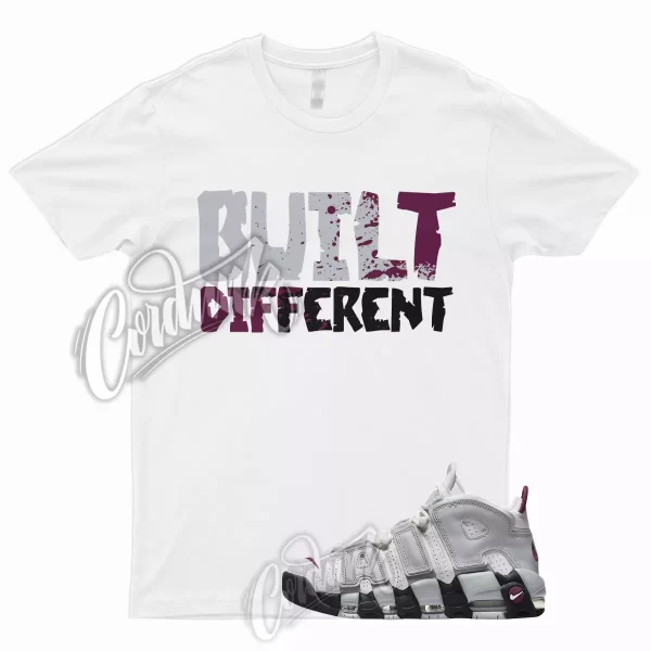 BUILT T Shirt for Air More Uptempo Mulberry Grey White Bordeaux Maroon Max Plus Jezsport.com