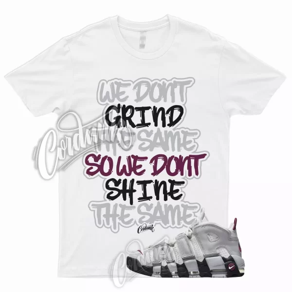 GRIND Shirt for Air More Uptempo Mulberry Grey White Bordeaux Maroon Max Plus 1 Jezsport.com