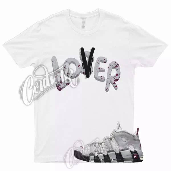 LO Shirt for Air More Uptempo Mulberry Grey White Bordeaux Maroon Max Plus 1 6 9 Jezsport.com