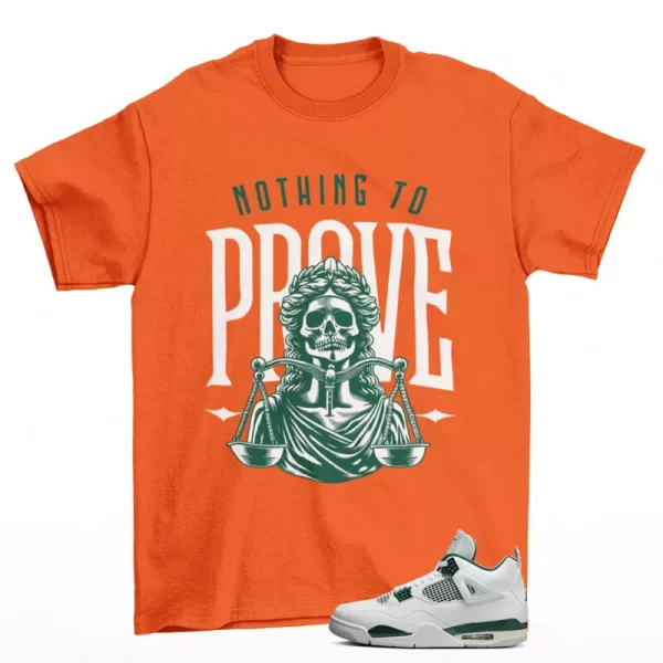 Proof Sneaker Shirt Orange to Match Jordan 4 Oxidized Green FQ8138-103 Jezsport.com