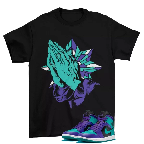 Blessed Black Grape Shirt to Match Jordan 1 Mid Black Grape BQ6472-502 Jezsport.com