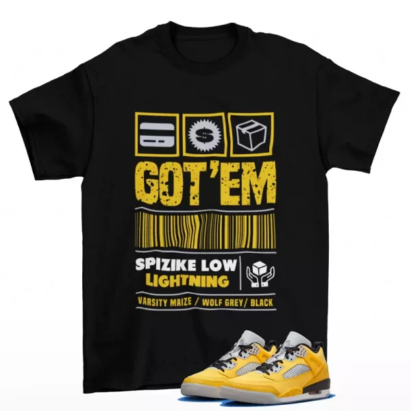 Copped Sneaker Shirt to Match Jordan Spizike Low Lightning HF4319-741 Jezsport.com