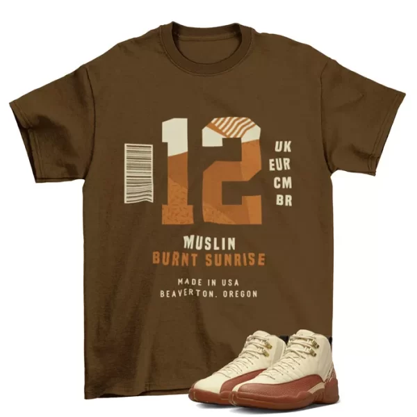 Box Label Shirt to Match Jordan 12 Retro Eastside Golf Clay / DV1758-108 Jezsport.com