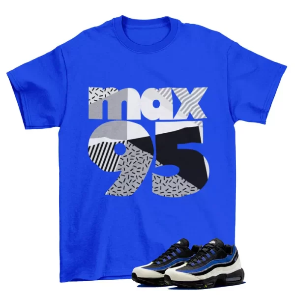 1995 Shirt to Match Air Max 95 Black Game Royal DQ0268-001 / Royal Blue Jezsport.com