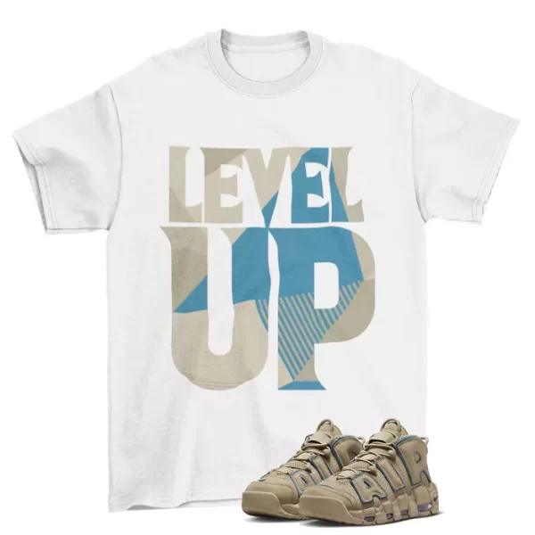 Level Up Uptempo Shirt White to Match Air More Uptempo Limestone / DV6993-200 Jezsport.com