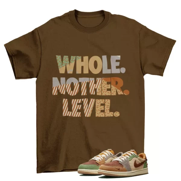 Next Level Sneaker Shirt to Match AIR JORDAN 1 RETRO LOW VOODOO / DZ7292-200 Jezsport.com