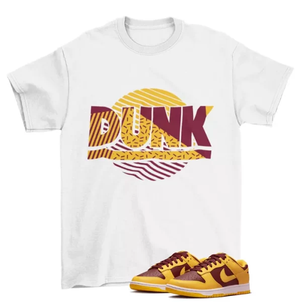 Dunk Pattern Shirt to Match Dunk Low Arizona State Yellow Bordeaux / DD1391-702 Jezsport.com