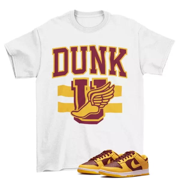 New School Shirt to Match Dunk Low Arizona State Yellow Bordeaux / DD1391-702 Jezsport.com