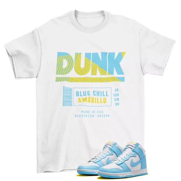 Box Label Blue Chill Shirt to Match Dunk High Blue Chill / DD1399-401 Jezsport.com