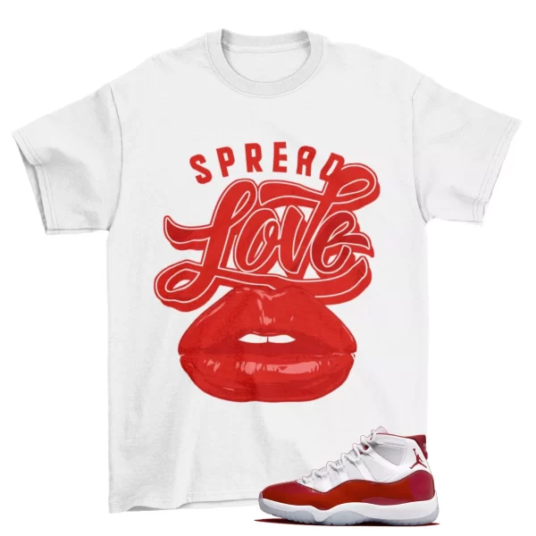 Cherry Spread Love Shirt to Match Jordan 11 Retro Cherry CT8012-116 Jezsport.com