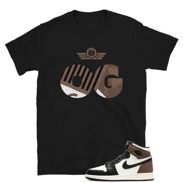 Dark Mocha 1 Sneaker Shirt / OG / Black Unisex T-Shirt Jezsport.com