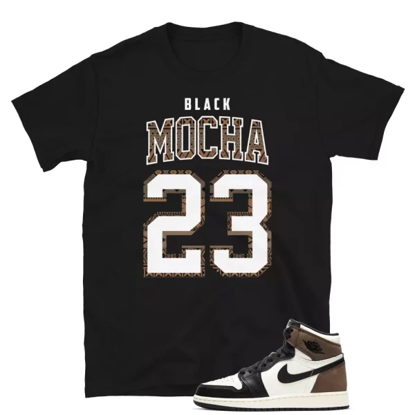 Dark Mocha 1 Sneaker Shirt, Black Unisex T-Shirt Jezsport.com