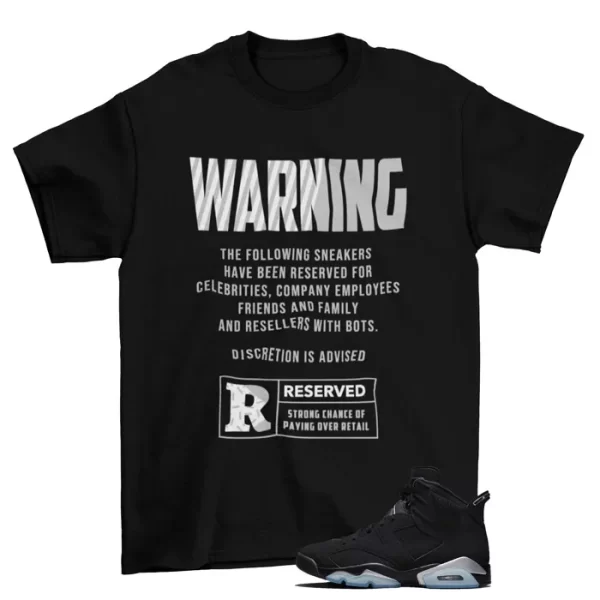 Reserved Shirt Black to Match Jordan 6 Retro Metallic Silver DX2836-001 Jezsport.com