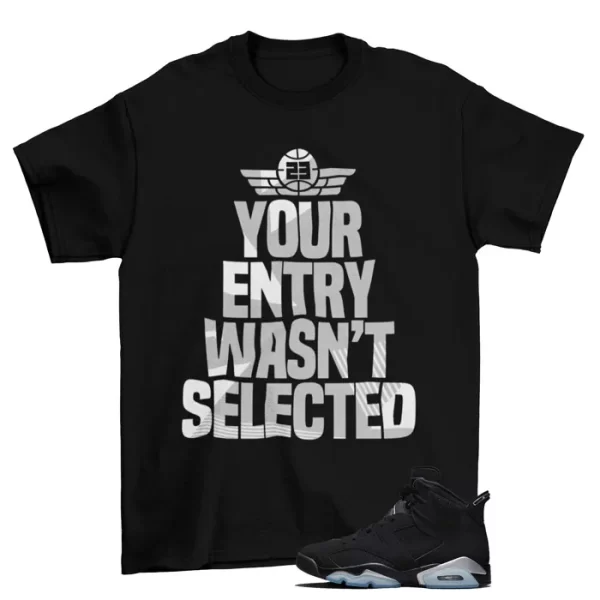 Sneaker Raffle Shirt Black to Match Jordan 6 Retro Metallic Silver DX2836-001 Jezsport.com