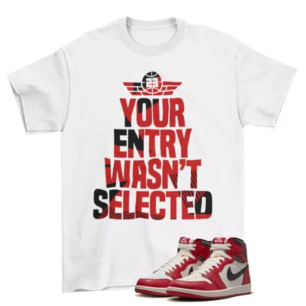 Sneaker L Shirt to Match Jordan 1 Chicago Lost and Found / DZ5485-612 Jezsport.com