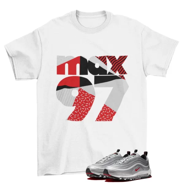 1997 Shirt White to Match Air Max 97 OG Silver Bullet / DM0028-002 Jezsport.com