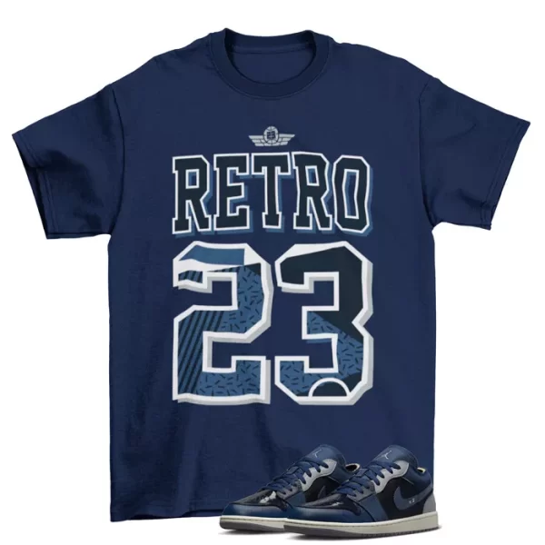 Retro 23 Shirt to Match Jordan 1 Low SE Craft Obsidian / DR8867-400 Jezsport.com