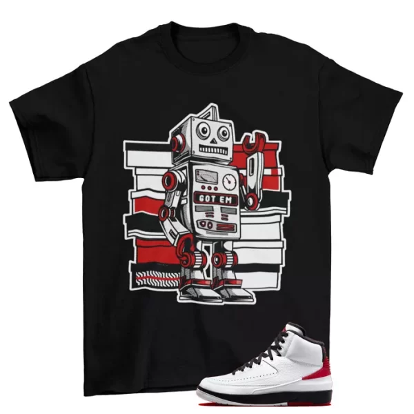 Sneaker Bot Shirt to Match Jordan 2 Retro OG Chicago DX2454-106 Jezsport.com