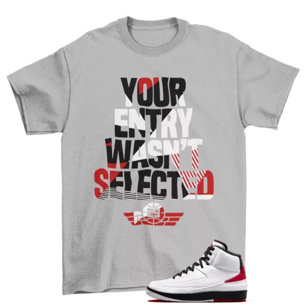 Sneaker Raffle Shirt Grey to Match Jordan 2 Retro OG Chicago DX2454-106 Jezsport.com