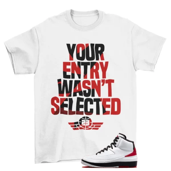 Sneaker Raffle Shirt White to Match Jordan 2 Retro OG Chicago DX2454-106 Jezsport.com