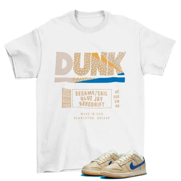 Box Label Shirt to Match Dunk Low Montreal Bagel Sesame / DZ4853-200 Jezsport.com