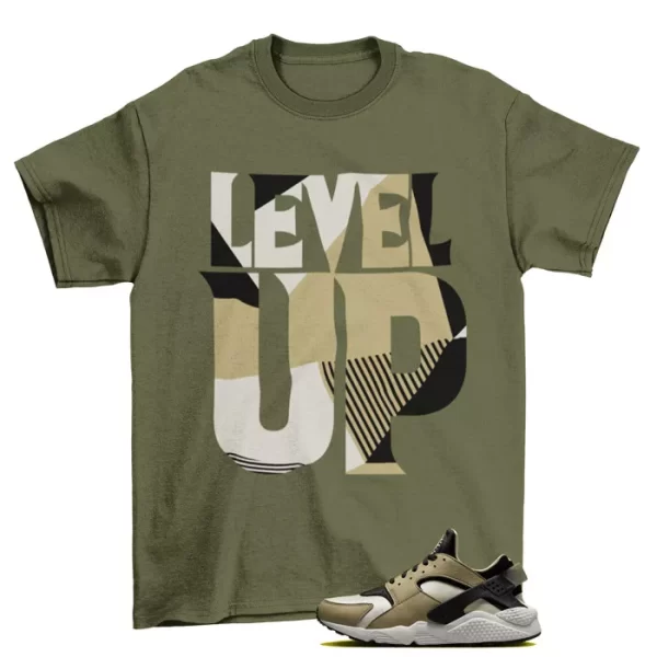 Level Up Sneaker Shirt to Match Air Huarache Light Olive / DD1068-007 Jezsport.com