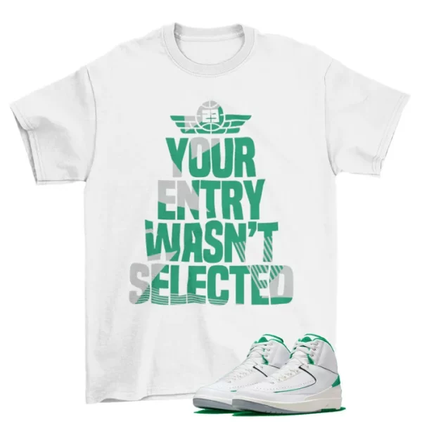 Sneaker Raffle Shirt to Match Jordan 2 Retro Lucky Green DR8884-103 Jezsport.com