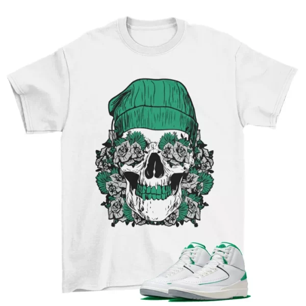 Deadstock Shirt White to Match Jordan 2 Retro Lucky Green DR8884-103 Jezsport.com