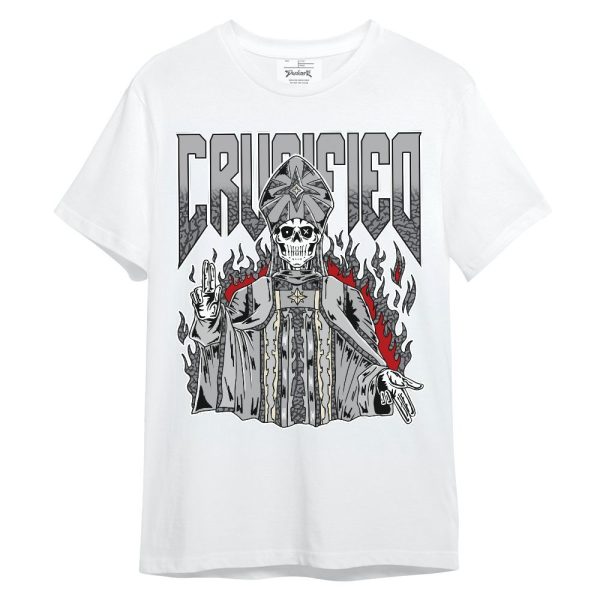 Cement Grey 3s Shirt - Crucified Skeleton Unisex Shirt Matching Jordan Shirt Jezsport.com