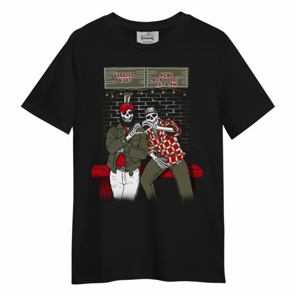 Low OG Medium Olive 1s Shirt, Skeleton Help Friendship Unisex Shirt Matching Jordan Shirt Jezsport.com