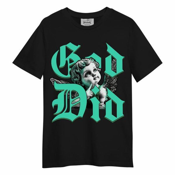 Black Green Glow 3s Shirt, God Did Angel Green Glow 3s Unisex Shirt Matching Jordan Shirt Jezsport.com