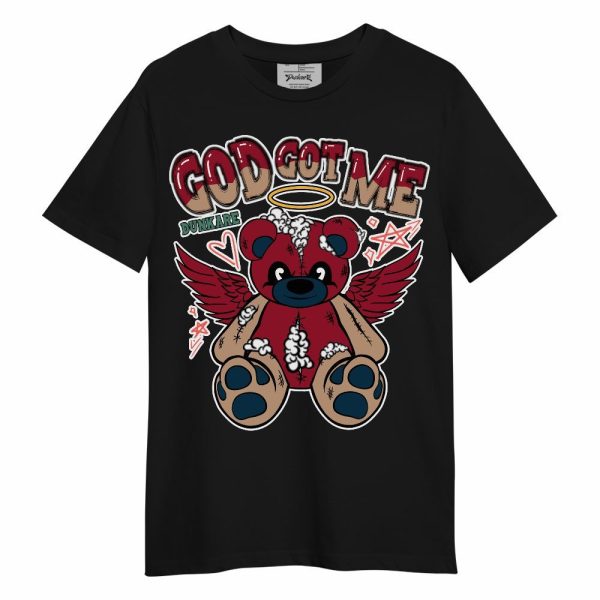 Mid Multi Color 2022 1s Shirt - Gods Guides Me Bear Unisex Shirt Matching Jordan Shirt Jezsport.com