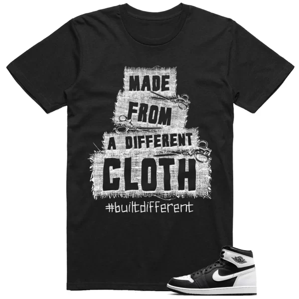 T-shirt to Match Jordan 1 Black White Built Different Graphic Jezsport.com