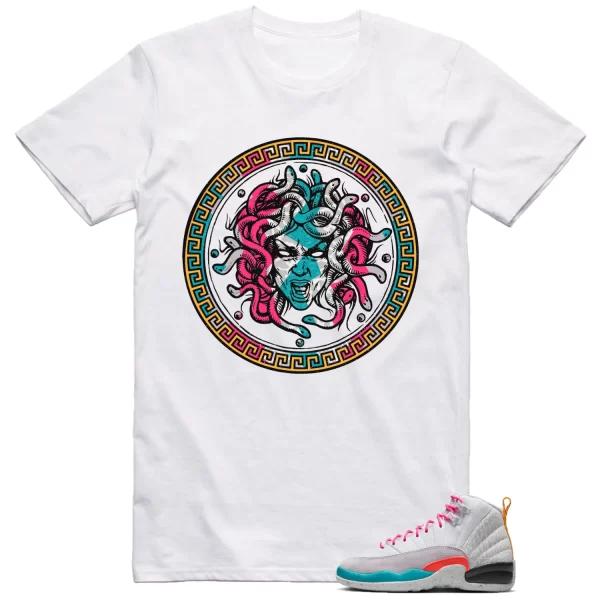 Jordan 12 Vapor Green Shirt Medusa Graphic Jezsport.com