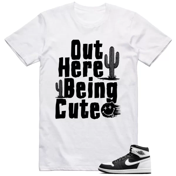 Jordan 1 Black White Shirt Being Cute Graphic Jezsport.com