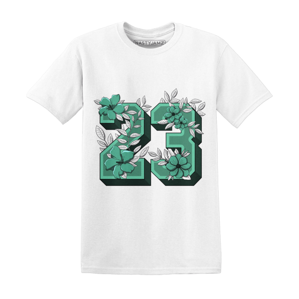 High OG Green Glow 1s T Shirt Match 23 Floral Jezsport.com